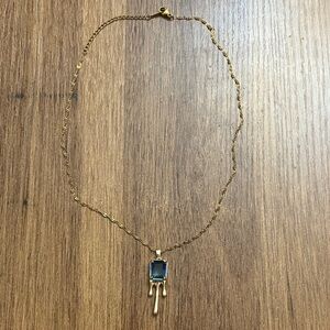 Emerald Drip Statement Necklace